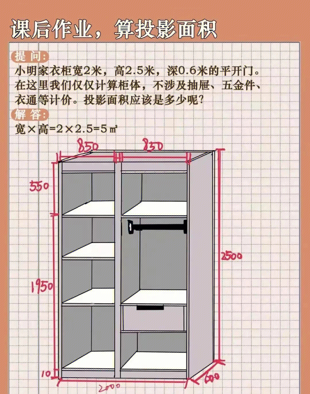家具定制，投影面积计算全攻略